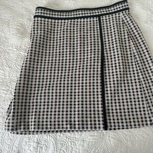 Black, blue, burgandy and cream Houndstooth Skirt
